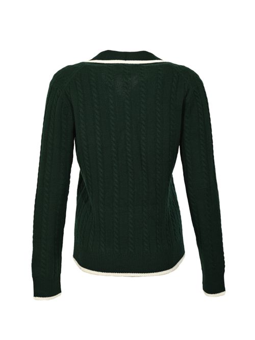 Polo Clichy a trecce in lana Green Mc2 Saint Barth | CLIC00100026I